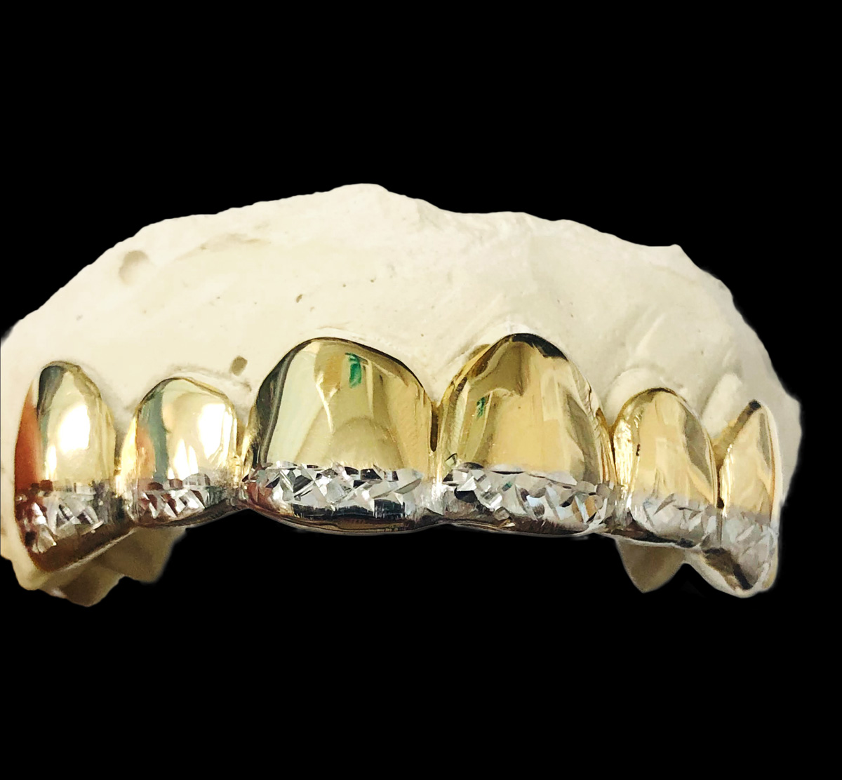 gold grillz rhodium cut